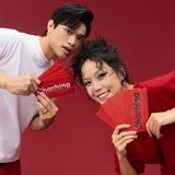  Áo Rắn Boxy In Logo Unisex - Đỏ 