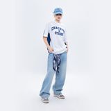  CHACHING PALM TREE T-SHIRT – WHITE & NAVY 