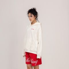 Áo Hoodie Unisex Form Oversize - Trắng