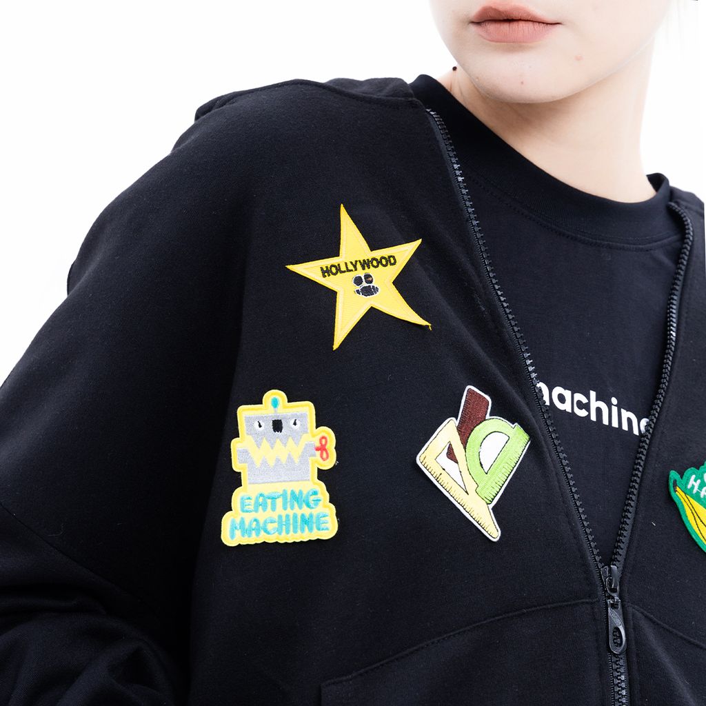 CHACHING HOODIE ZIP - ĐEN