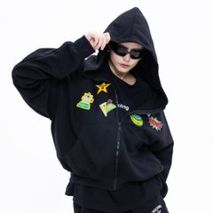 CHACHING HOODIE ZIP - ĐEN