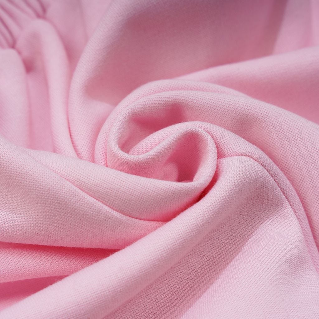 QUẦN SHORT NỈ THÊU LOGO - HỒNG