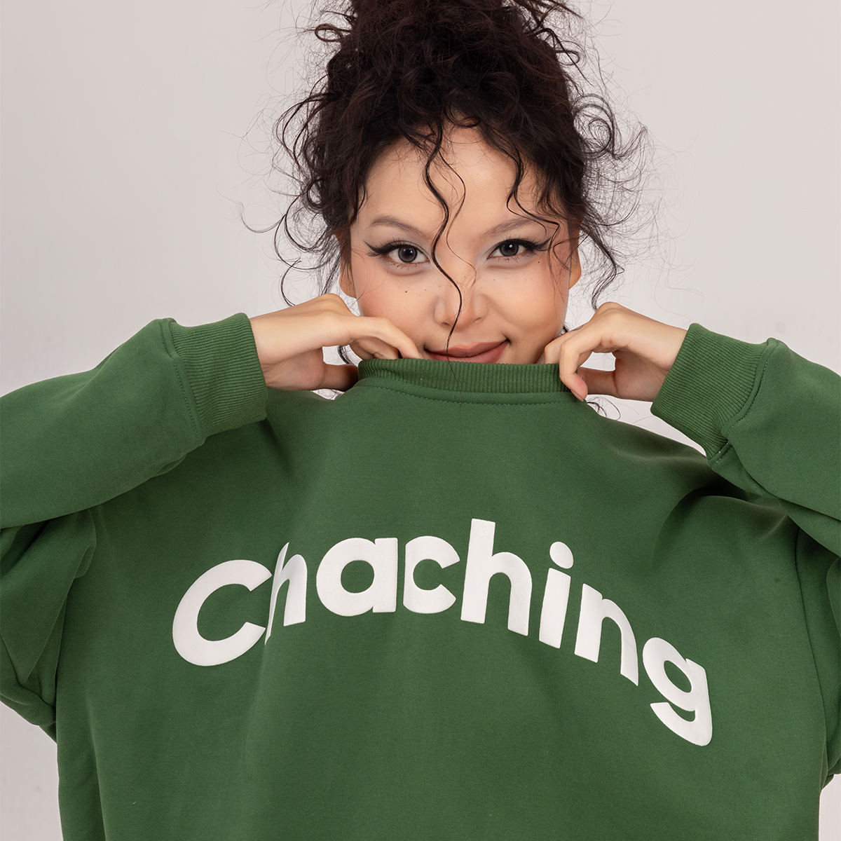 Áo Sweater Unisex Form Oversize - Xanh lá 