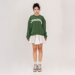 Áo Sweater Unisex Form Oversize - Xanh lá