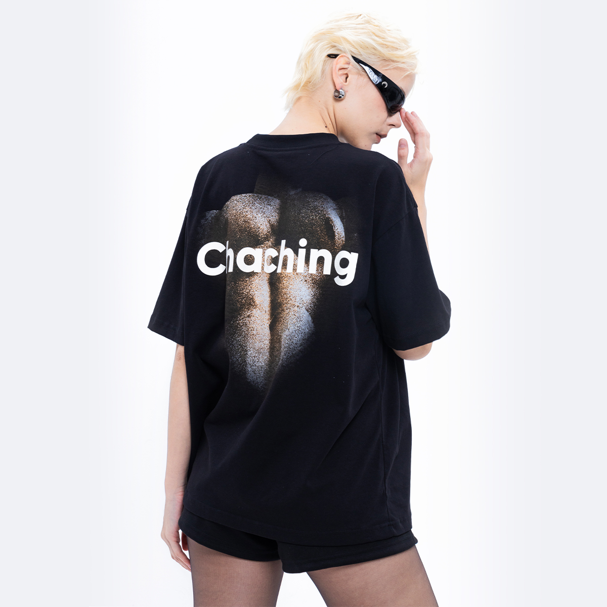  CHACHING BIG BOY T-SHIRT - BLACK 