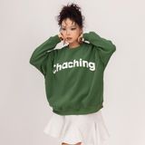  Áo Sweater Unisex Form Oversize - Xanh lá 
