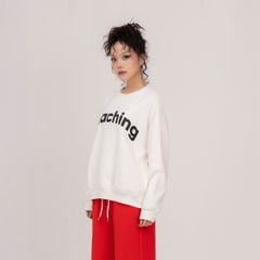 Áo Sweater Unisex Form Oversize - Trắng