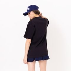 Áo AC Bông Xù Boxy Unisex - Đen Chữ Xanh