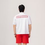  Áo Polo Form Boxy Logo Thêu Unisex - Trắng 