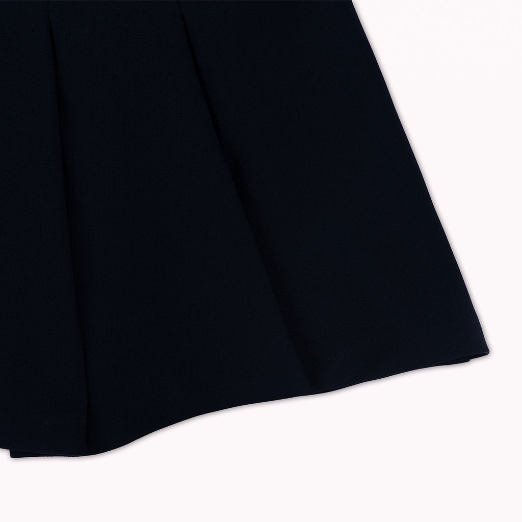 Chân Váy Xếp Ly Linen Xước - Đen