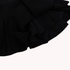 Chân Váy Xếp Ly Linen Xước - Đen