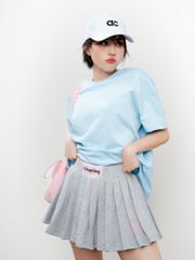 Chân Váy Xếp Ly Dáng Xoè Ngắn - Xám