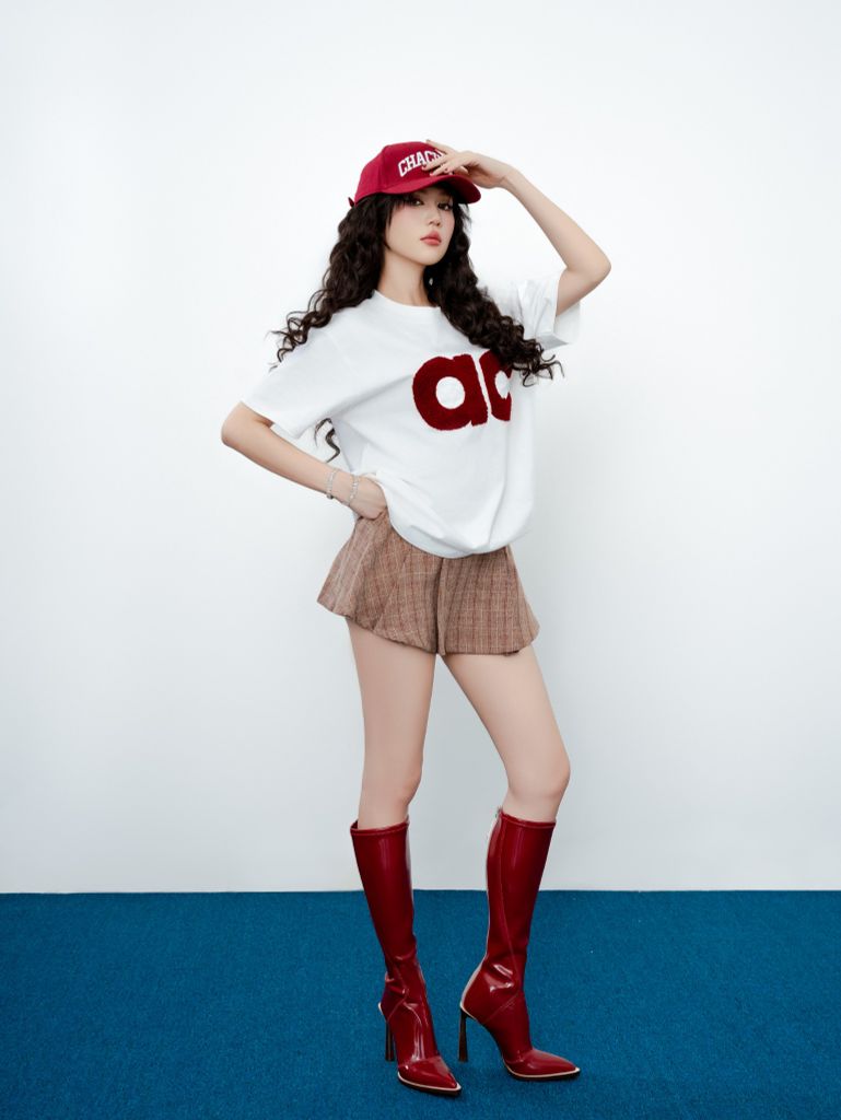 Chân Váy Xếp Ly Linen Xước - Đen