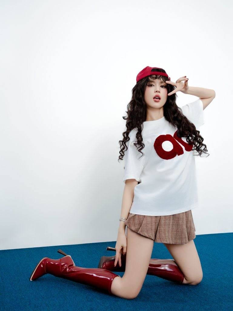 Chân Váy Xếp Ly Linen Xước - Đen