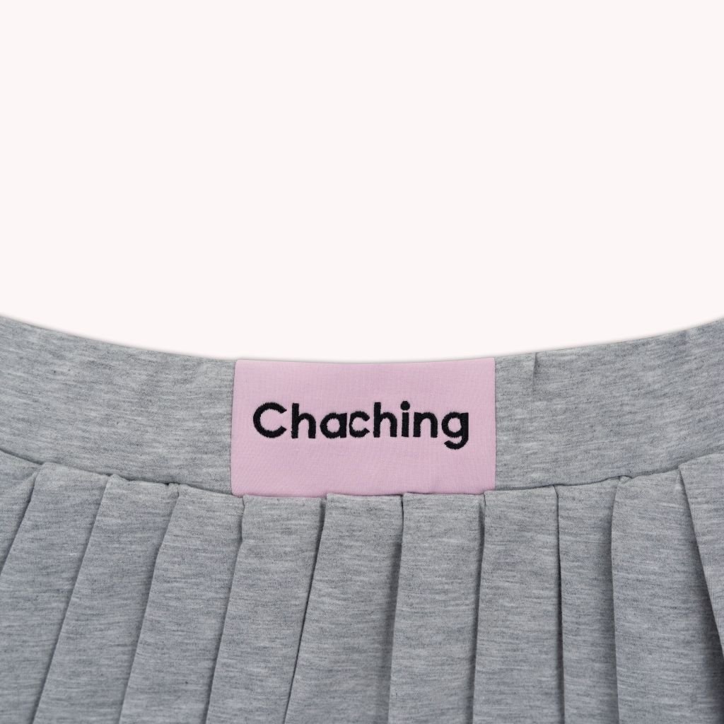 Chân Váy Xếp Ly Dáng Xoè Ngắn - Xám