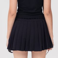 Chân Váy Xếp Ly Thun Tici - Đen