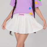  Chân Váy Xếp Ly Thun Tici - Trắng 