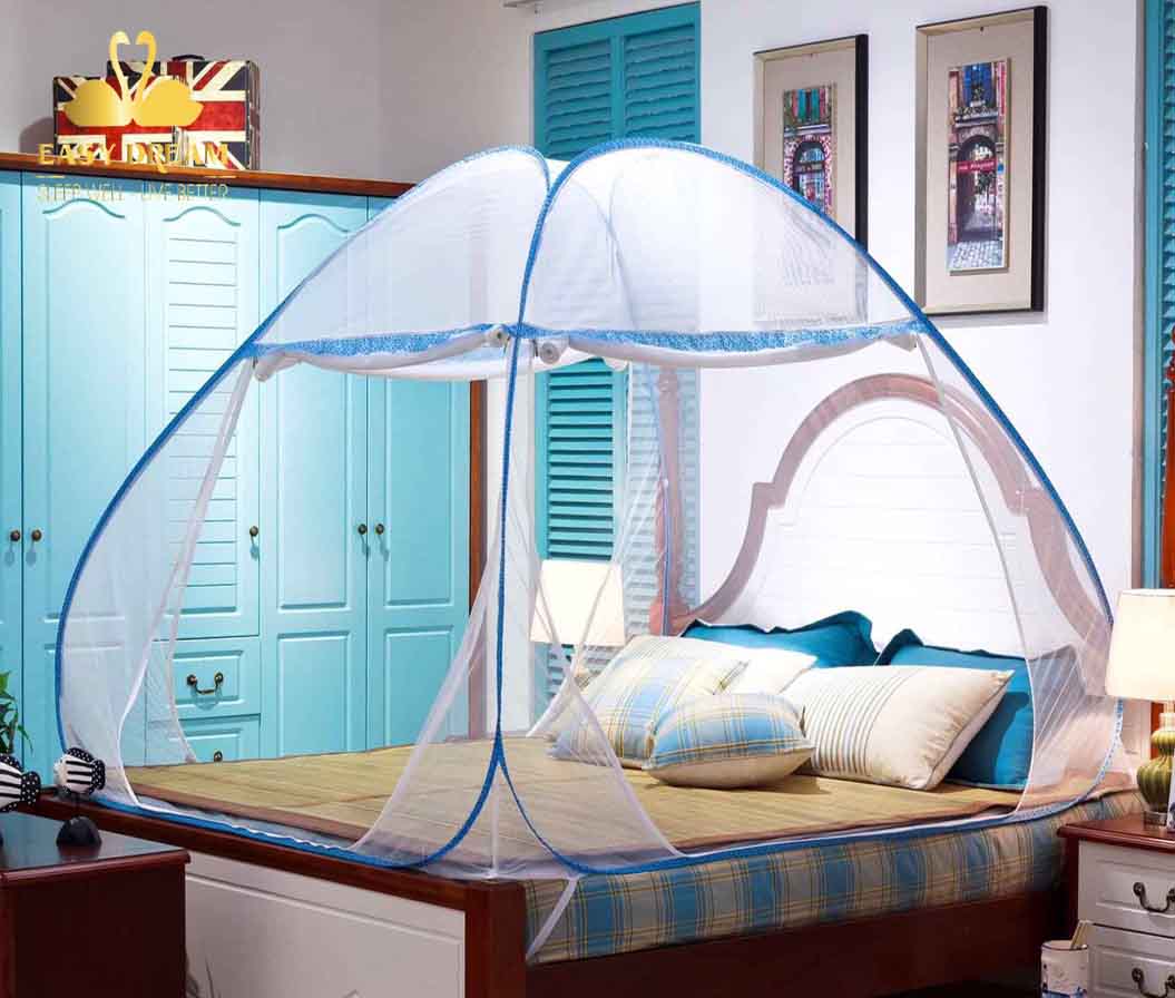 Mùng chụp tự bung gấp gọn người lớn - 3 cửa cao 165cm - gấp xếp gọn siêu tiện lợi màn tự bung -mùng ngủ chống muỗi