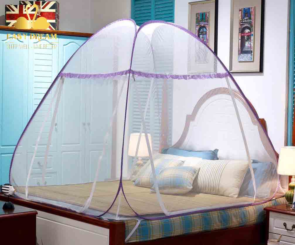 Mùng chụp tự bung gấp gọn người lớn - 3 cửa cao 165cm - gấp xếp gọn siêu tiện lợi màn tự bung -mùng ngủ chống muỗi