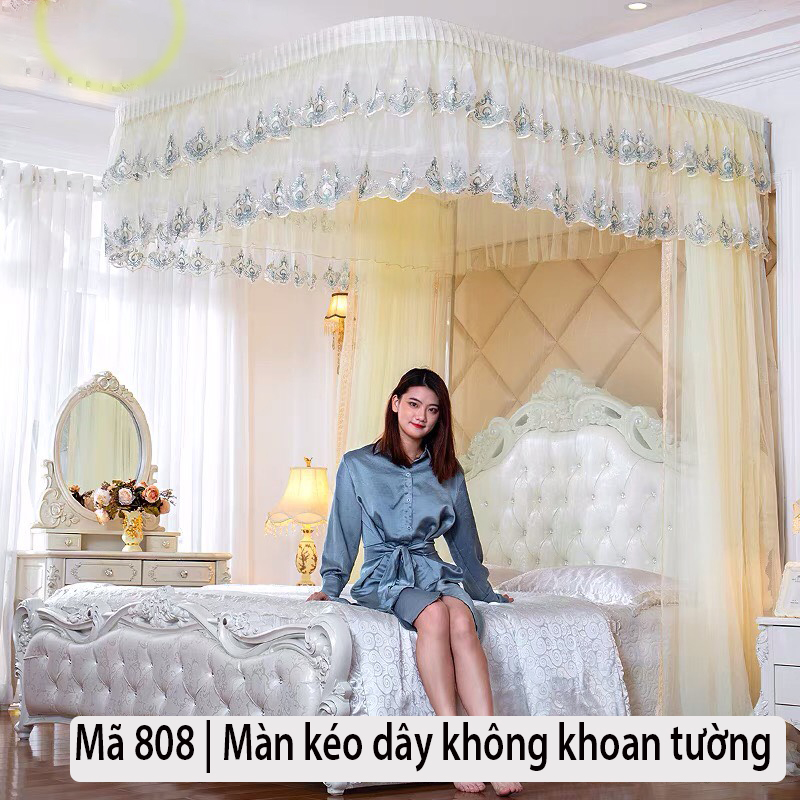 Màn khung ròng rọc không không khoan tường -mùng ngủ cao cấp EDEN SLEEP