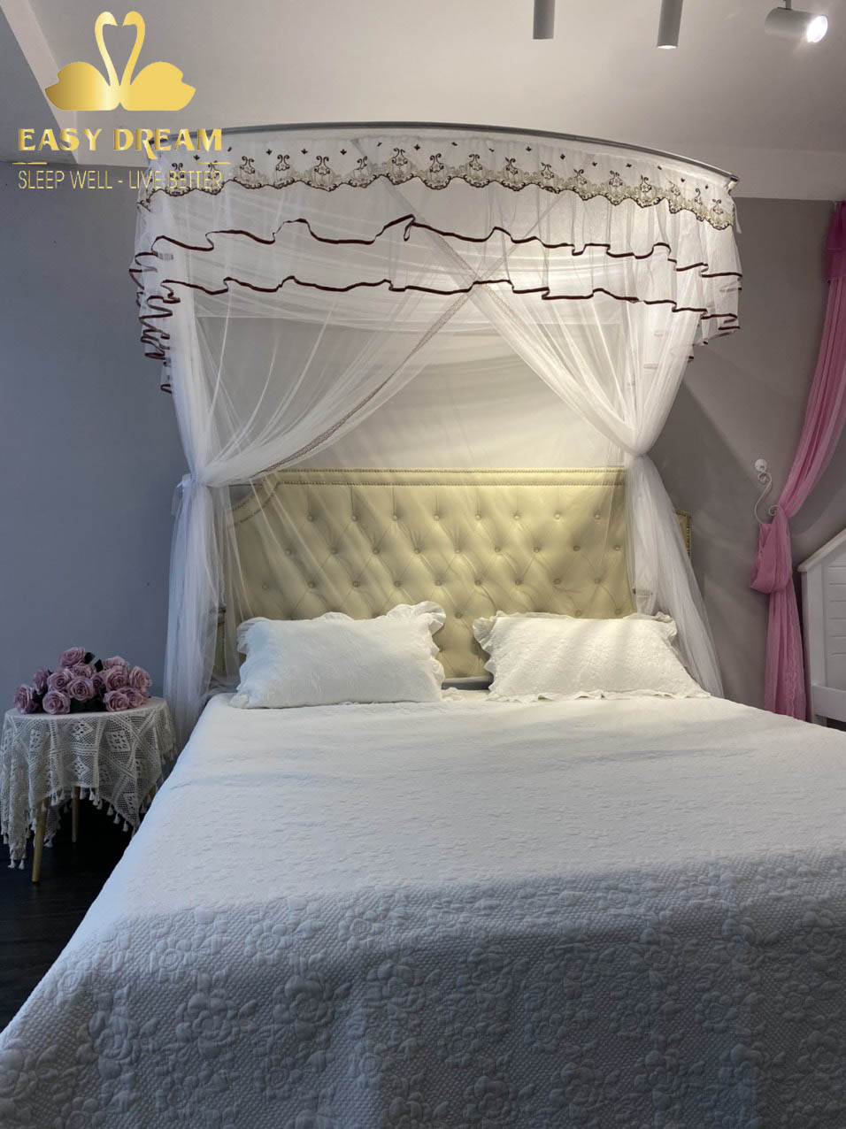 Màn khung không khoan tường thu gọn cao cấp Mùng ngủ chống muỗi