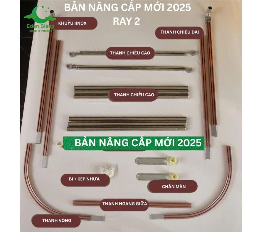 Màn mùng khung  không khoan tường - màn ngủ công chúa,chống muỗi