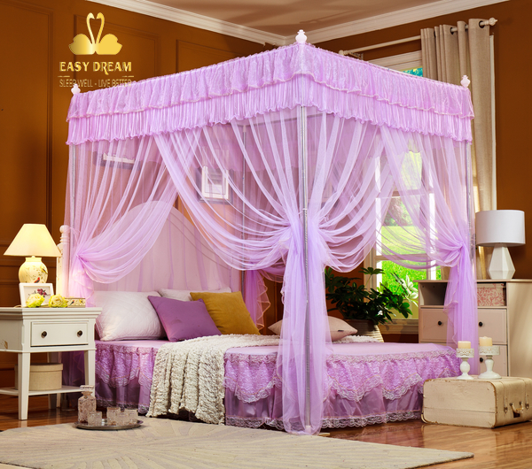 Màn khung không khoan tường 8018e khung thép Không gỉ - Mùng ngủ chống muỗi hiện đại