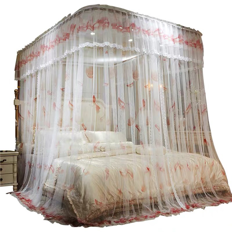 Màn  khung không khoan tường Không khoan giường  Khung inox cao cấp Vải tuyn lưới mắt nhỏ ,chống muỗi ,chống côn trùng