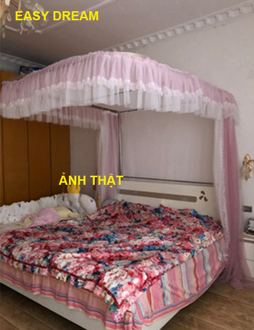 Màn khung không khoan tường , Mùng ngủ cao cấp EDEN SLEEP hiện đại kéo rèm 2 bên gọn  , Chống muỗi decor , trang trí  ,quà tặng , quà cưới , khách sạn ,homestay, siêu đẹp