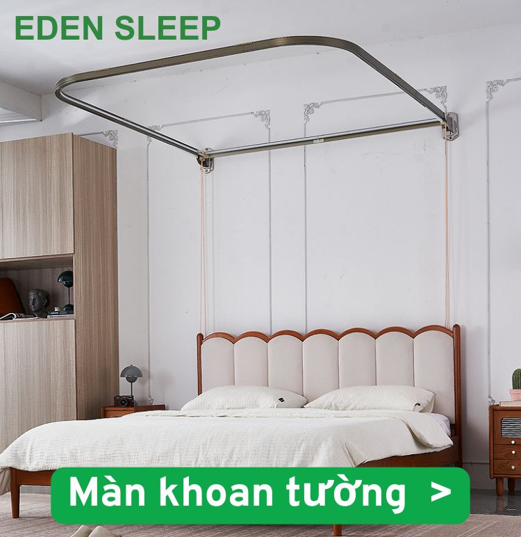 Mùng khung khoan tường 822 - gắn tường mẫu mới 2025 chống muỗi dễ lắp tai nhà
