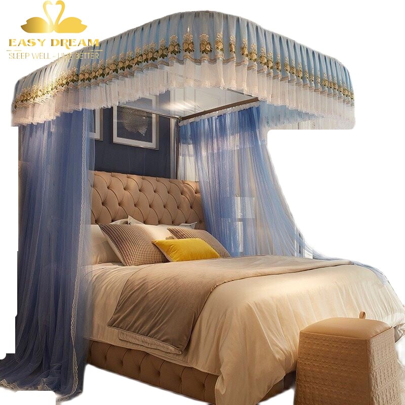 【 BẢN NÂNG  CẤP MỚI 2025  HÀNG LOẠI 1 】 Màn khung không phải khoan tường  cao cấp Easy Dream - Mùng ngủ  【 BẢN KÉO RÈM LÙA TAY 】 vải tuyn cao cấp lưới mắt nhỏ chống  muỗi + côn trùng  / khung inox không gỉ  kiểu dáng công chúa màn ngủ hiện đại