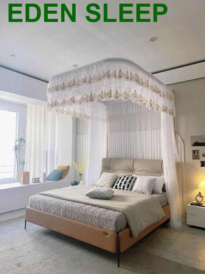 Màn khung kéo dây ròng rọc + tăng chỉnh chiều cai   không khoan tường , mùng ngủ cao cấp  cửa chống muỗi