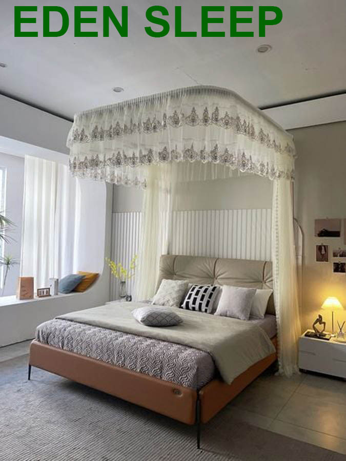 Màn khung kéo dây ròng rọc + tăng chỉnh chiều cai   không khoan tường , mùng ngủ cao cấp  cửa chống muỗi