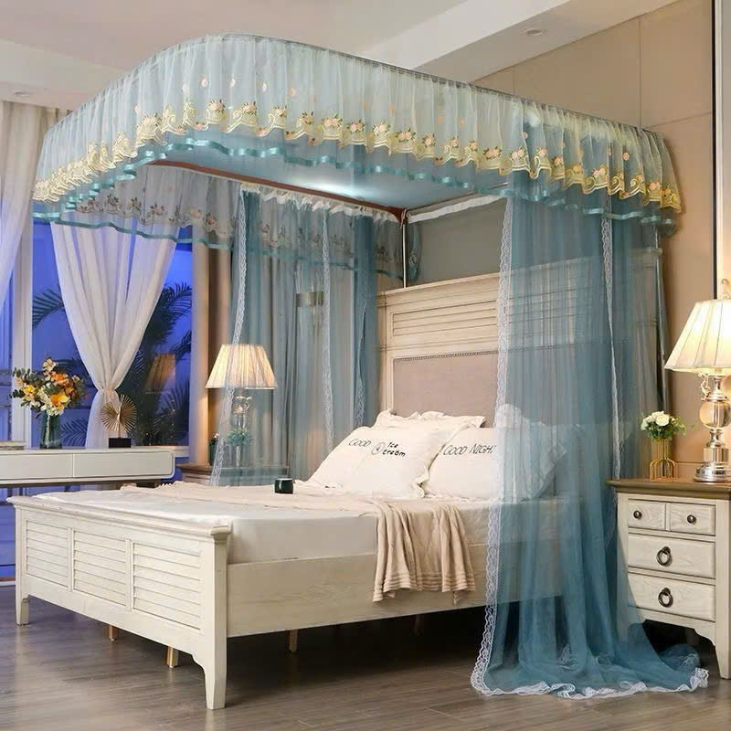 【BẢN 2023 】 Màn khung inox không khoan tường  - mùng ngủ không khoan tường