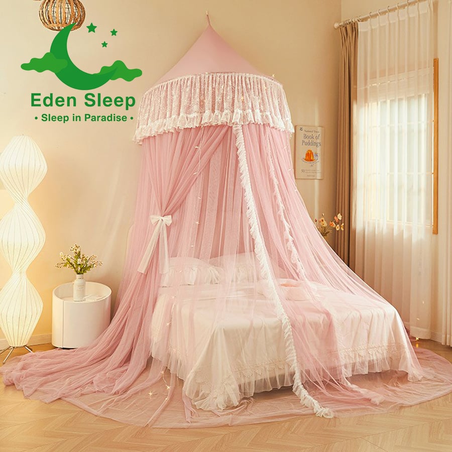 Công chúa kiểu mới trần lưới chống muỗi hình tròn  màn tròn công chúa