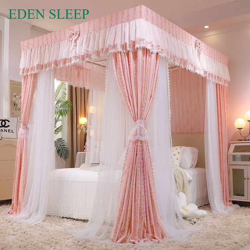 Màn chống muỗi cho phòng ngủ gia đình mùng khung rèm giường trọn bộ màn khung chống muỗi 3 cửa