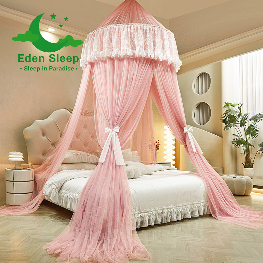 Công chúa kiểu mới trần lưới chống muỗi hình tròn  màn tròn công chúa  màn ngủ cao cấp