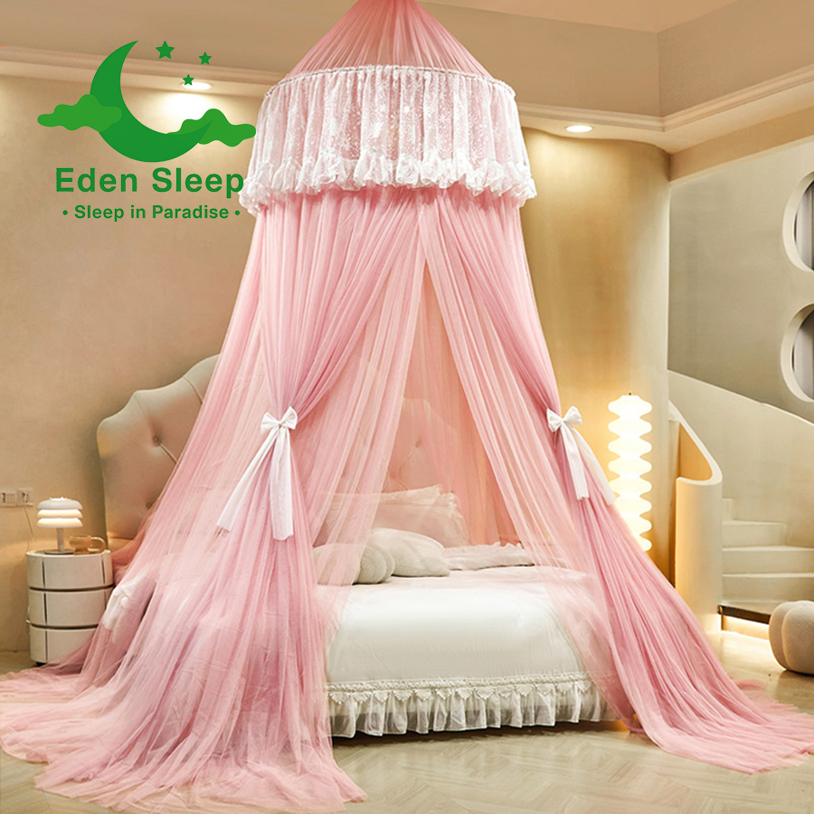 Công chúa kiểu mới trần lưới chống muỗi hình tròn  màn tròn công chúa  màn ngủ cao cấp