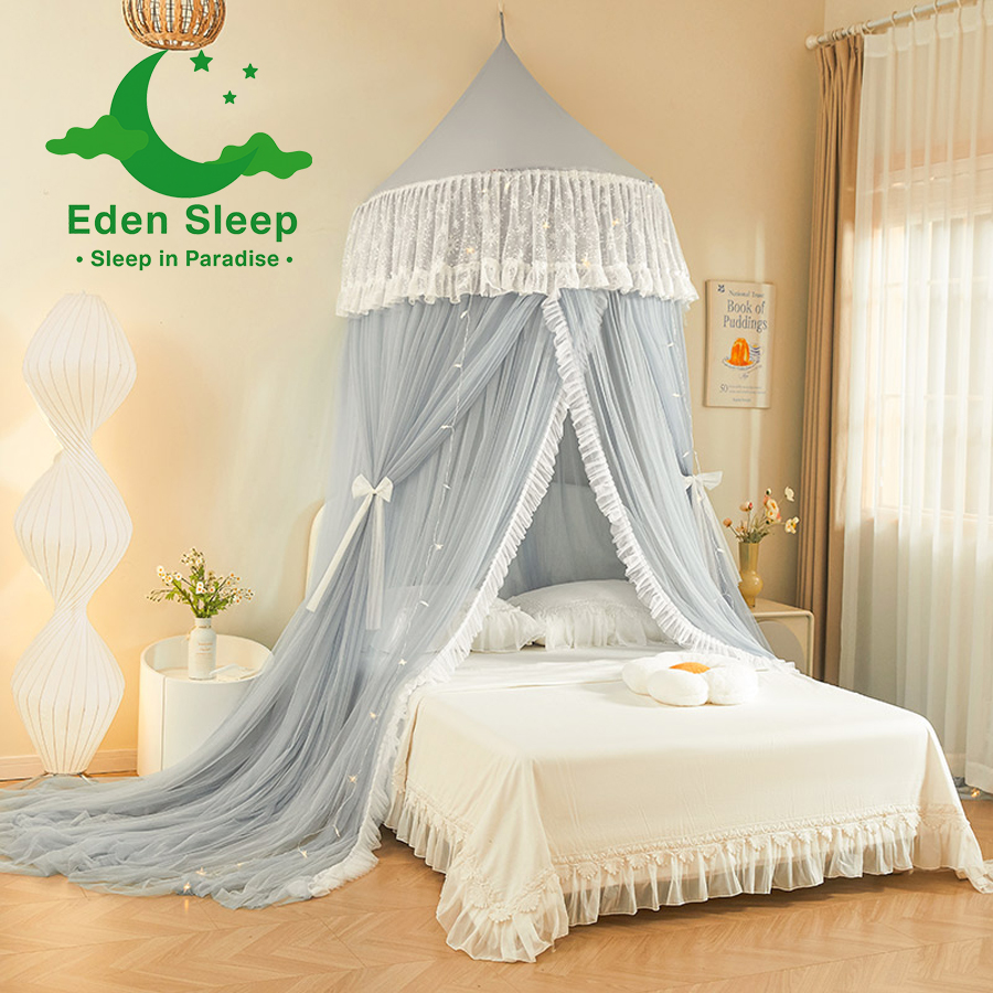 Công chúa kiểu mới trần lưới chống muỗi hình tròn  màn tròn công chúa  màn ngủ cao cấp