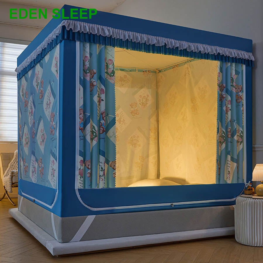 Mùng khung vuông không khoan tường -  mẫu mới 2025 chống muỗi dễ lắp tai nhà