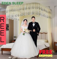 Mùng khung khoan tường 822 - gắn tường mẫu mới 2025 chống muỗi dễ lắp tai nhà