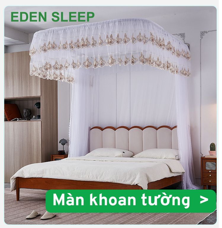 Mùng khung khoan tường 822 - gắn tường mẫu mới 2025 chống muỗi dễ lắp tai nhà