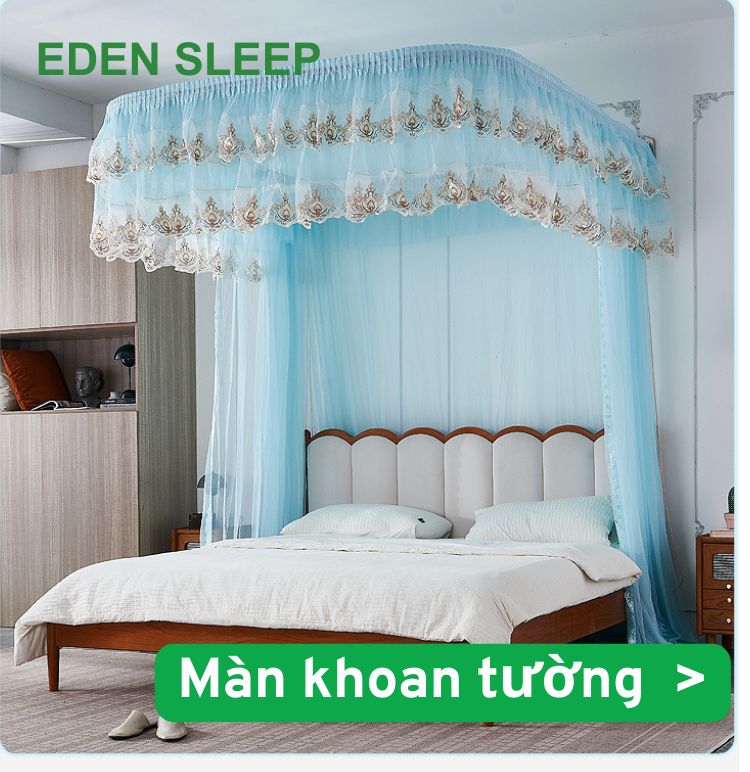 Mùng khung khoan tường 822 - gắn tường mẫu mới 2025 chống muỗi dễ lắp tai nhà