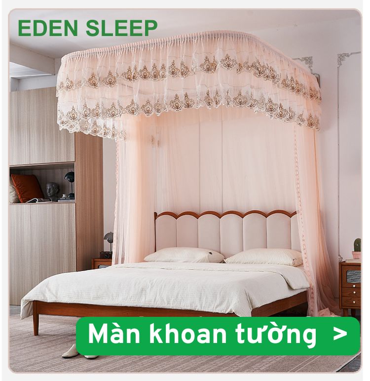 Mùng khung khoan tường 822 - gắn tường mẫu mới 2025 chống muỗi dễ lắp tai nhà