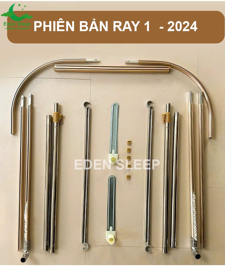 Màn mùng khung  không khoan tường - màn ngủ công chúa,chống muỗi