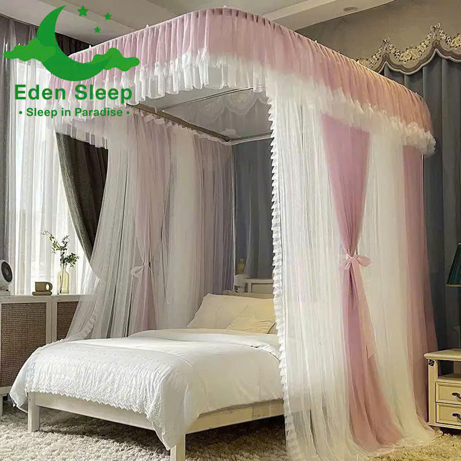 Màn khung không khoan tường màn ngủ hiện đại