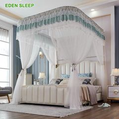 Màn (mùng ) khung không khoan tườngcó dây kéo ròng rọc cao 2m25 khung inox vải tuyn chống muỗi