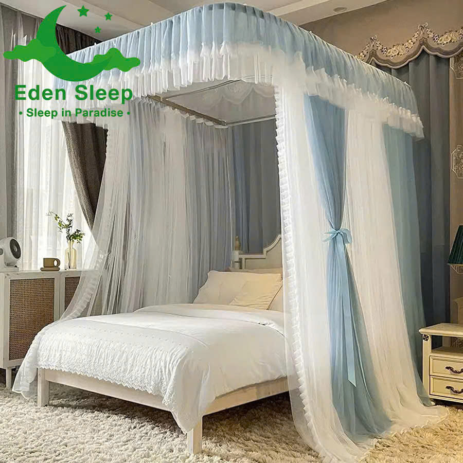 Màn khung không khoan tường màn ngủ hiện đại