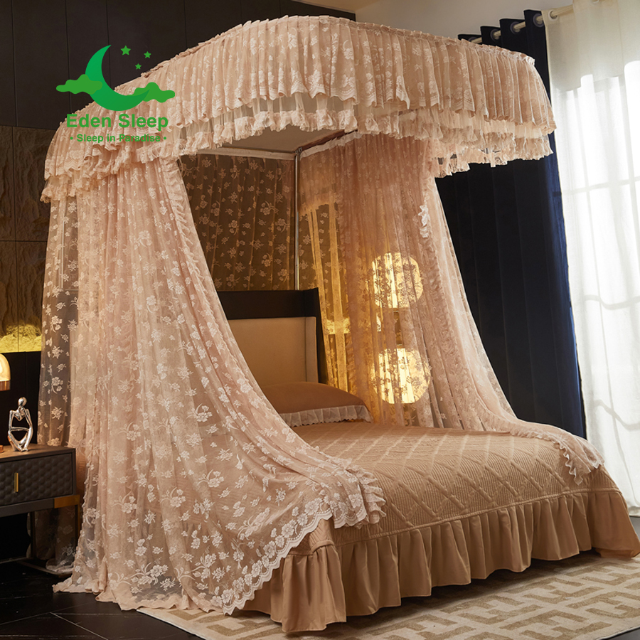 Màn mùng khung  không khoan tường - màn ngủ công chúa,chống muỗi