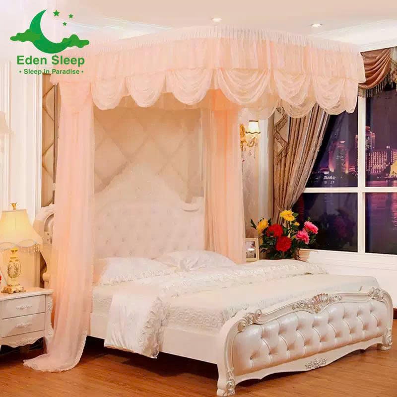 Màn khung khoan gắn tường  kéo dây mùng ròng rọc chống muỗi cao cấp đẹp mẫu mới